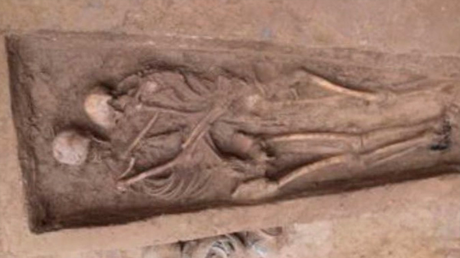 Una pareja enterrada hace 1.500 años en China dejó huella de su amor