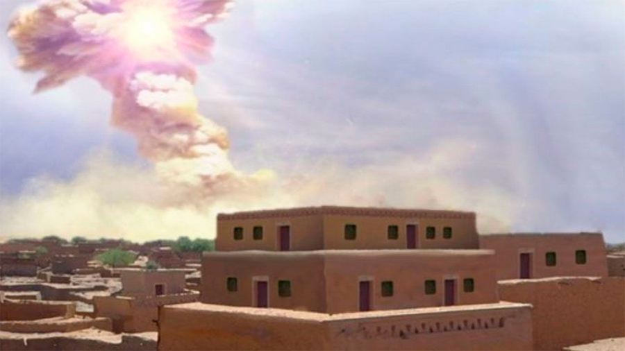 “Nadie sobrevivió”: la antigua ciudad que fue arrasada por una explosión en el cielo