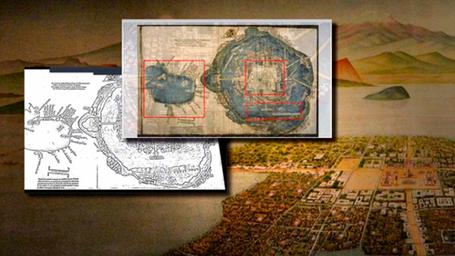Mapa de Hernán Cortés revela cómo se veía Tenochtitlan