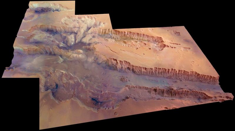 El Gran Cañón de Marte alberga agua justo bajo la superficie