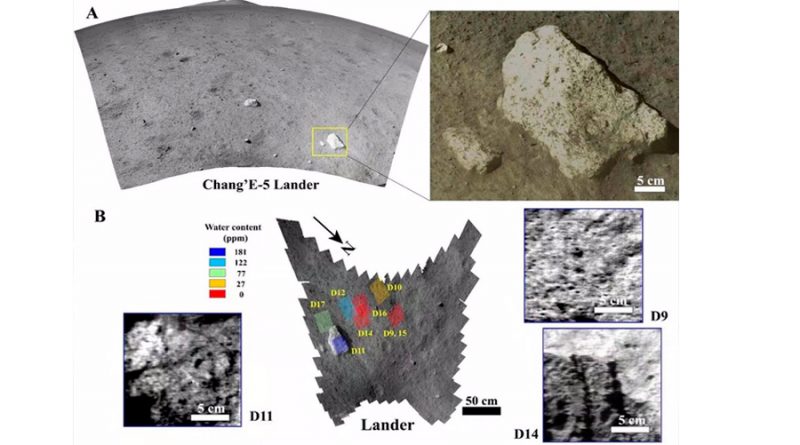 Una sonda china mide 120 gramos de agua por tonelada de suelo lunar