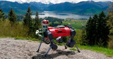 Robot cuadrúpedo capaz de subir colinas