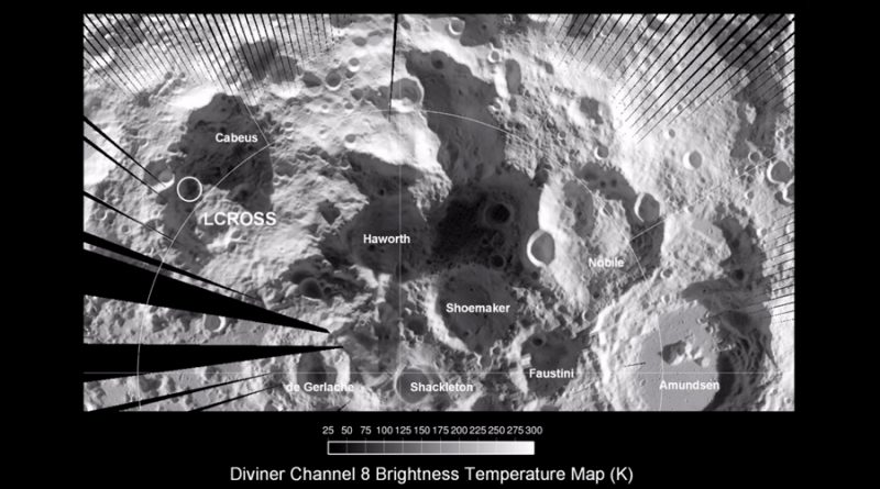 El hielo oculto en el polo sur de la Luna se atribuye a cometas