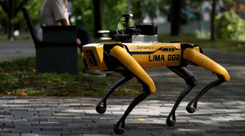 Perro robot 'grita' en Shanghái a la gente para que se quede en casa ante el covid-19