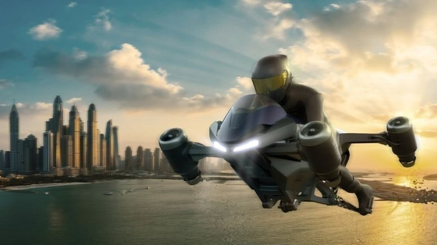 Crean primera moto voladora del mundo: “The Speeder”