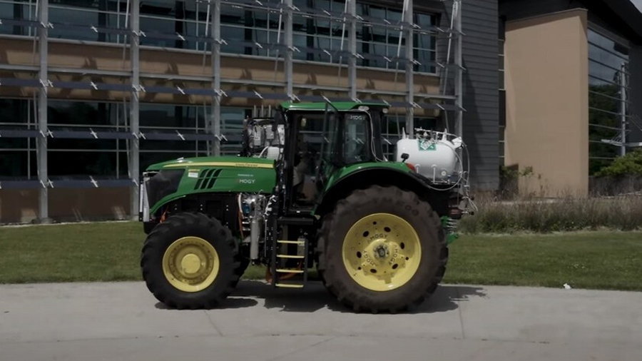 Reconvierten tractores para usar amoniaco en vez de diesel
