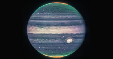 Imágenes de Júpiter tomadas por Webb muestran auroras y brumas