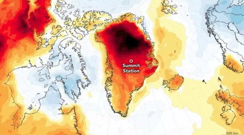 Una ola de calor tardía provoca derretimiento masivo en Groenlandia