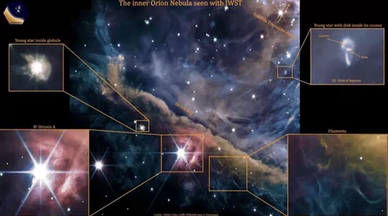 Webb toma 'impresionantes' imágenes de la Nebulosa de Orión