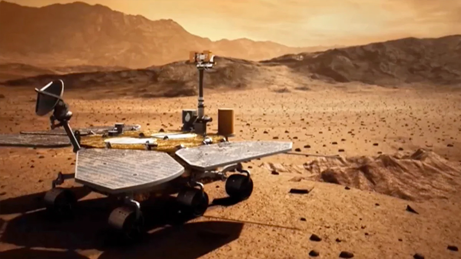 El robot chino Zhurong halla en Marte terrenos moldeados por el agua