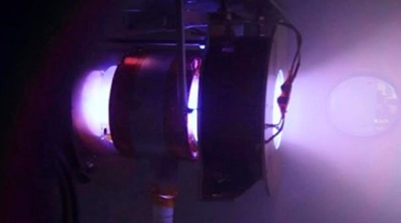 Más eficiencia para el motor espacial de plasma por radiofrecuencia