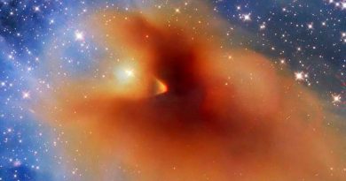 Hubble ve una nube cósmica ondulante