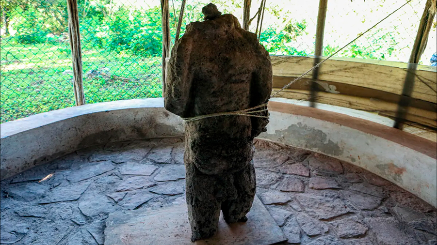 Yucatán: descubren escultura del dios maya de la fertilidad