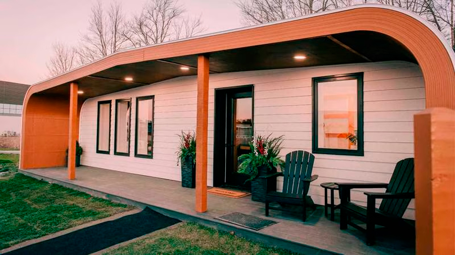 Esta casa impresa en 3D está hecha con materiales sostenibles