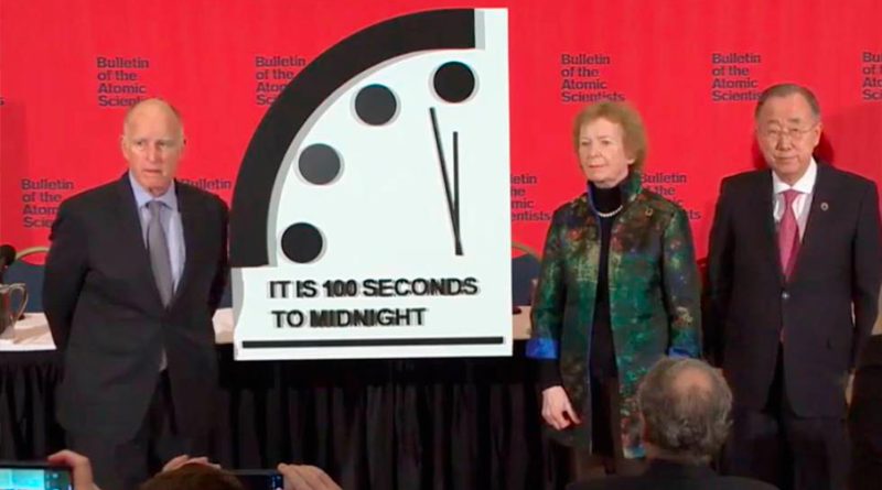 Los científicos sitúan el Reloj del Fin del Mundo más cerca que nunca del apocalipsis