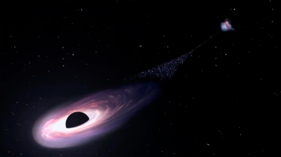 Descubren el posible rastro de un agujero negro fuera de control