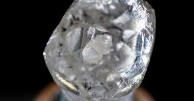 Encuentran un raro diamante con otro diamante pequeño en su interior