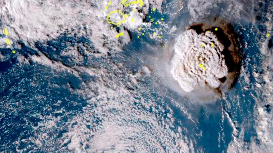 La erupción en 2022 del volcán Tonga agitó la atmósfera de todo el planeta