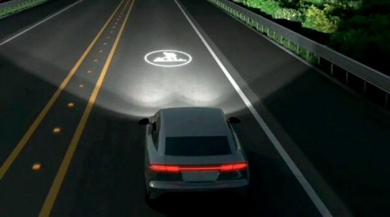 Así es la nueva tecnología de faros que proyectan señales de tránsito en la carretera