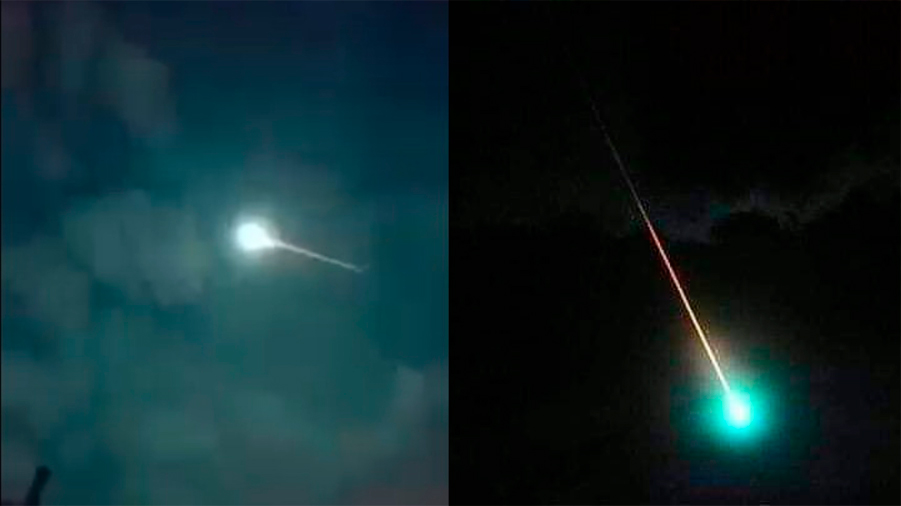 La caída de un meteoro es captada en zona oeste de México