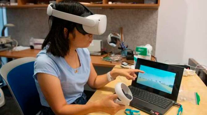 Casco de realidad virtual modificado para captar la actividad cerebral