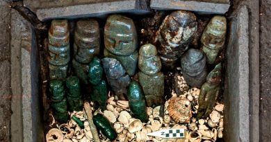 La última ofrenda hallada en el Templo Mayor de la Ciudad de México: un cofre de piedra con 15 esculturas antropomorfas