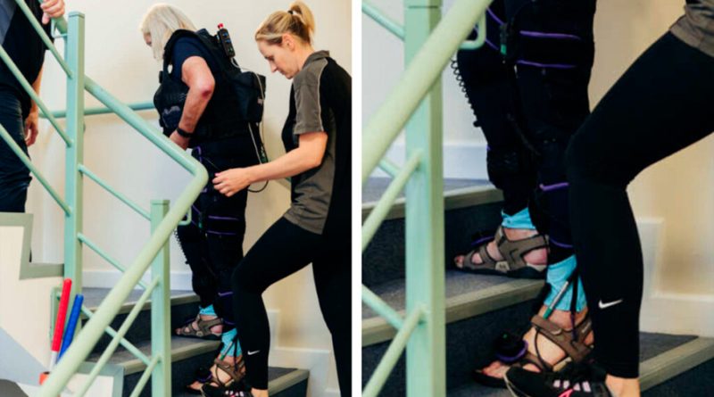 Mujer vuelve a caminar tras accidente cerebrovascular gracias a un pantalón con IA