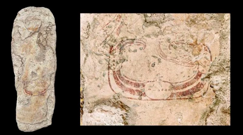 Hallan una serpiente pintada en una bóveda, clave para descifrar la historia de la Acrópolis maya Ek’ Balam