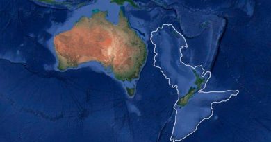 El mapa que muestra cuán grande era Zelandia, el continente sumergido que tardaron 375 años en encontrar