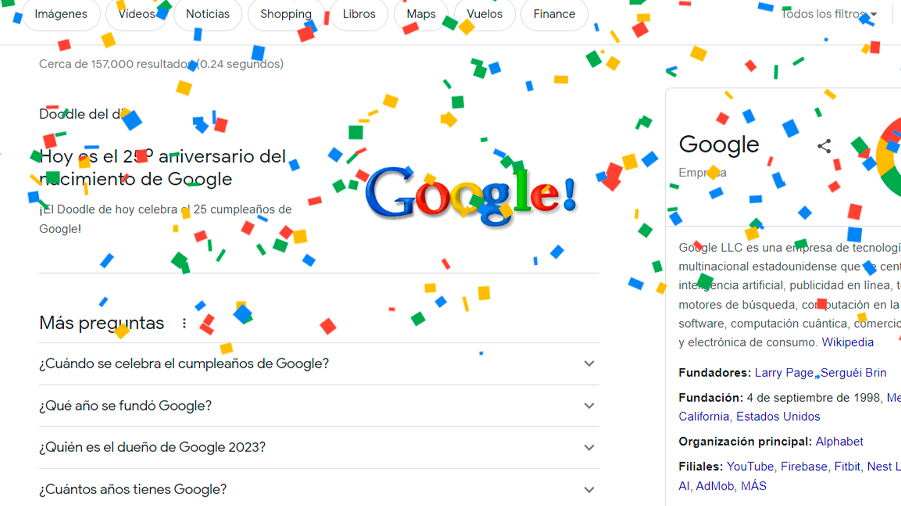 Google cumple 25 años: descubre todo lo que ha aprendido sobre ti desde entonces