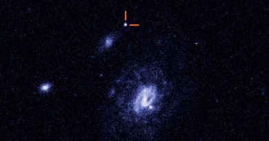 Hubble encuenta un raro estallido en un lugar inesperado del cosmos
