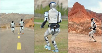 Chinos desarrollan un increíble robot humanoide capaz de correr con en el desierto y con tenis