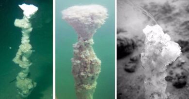 Espectaculares chimeneas naturales descubiertas en el Mar Muerto