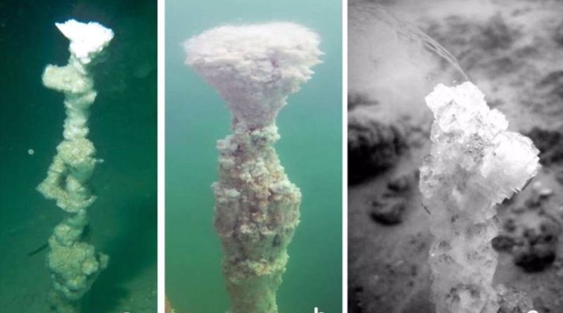 Espectaculares chimeneas naturales descubiertas en el Mar Muerto