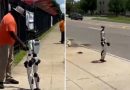 ¡Sorprendente y terrorífico! Robot humanoide sale de paseo por las calles de Nueva York