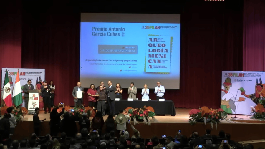 El Colegio Nacional recibe el Premio Antonio García Cubas 2025 por Arqueología mexicana. Sus orígenes y proyecciones