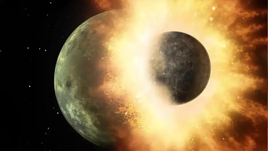 La Tierra era seca hasta que una colisión la convirtió en un planeta azul