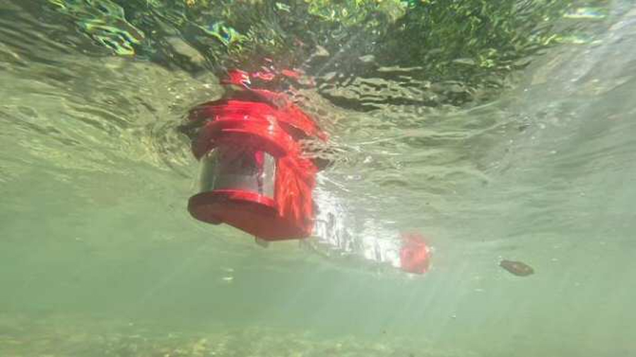 Larva de pez robótica