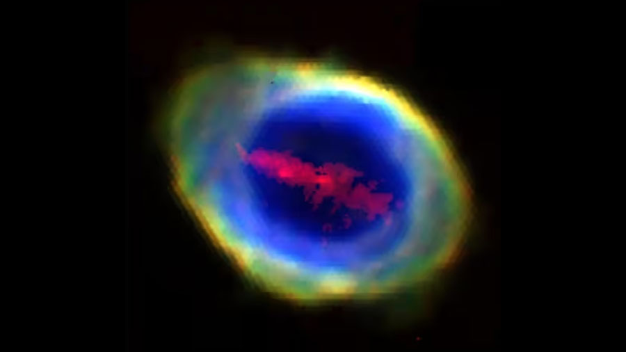 El Telescopio William Herschel halla una nube de hierro en forma de barra en la Nebulosa del Anillo