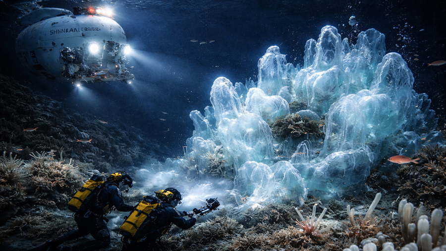 Investigadores se sumergen a casi 5,000 metros de profundidad en Japón, descubren un raro ‘castillo de vidrio’ habitado por especies desconocidas