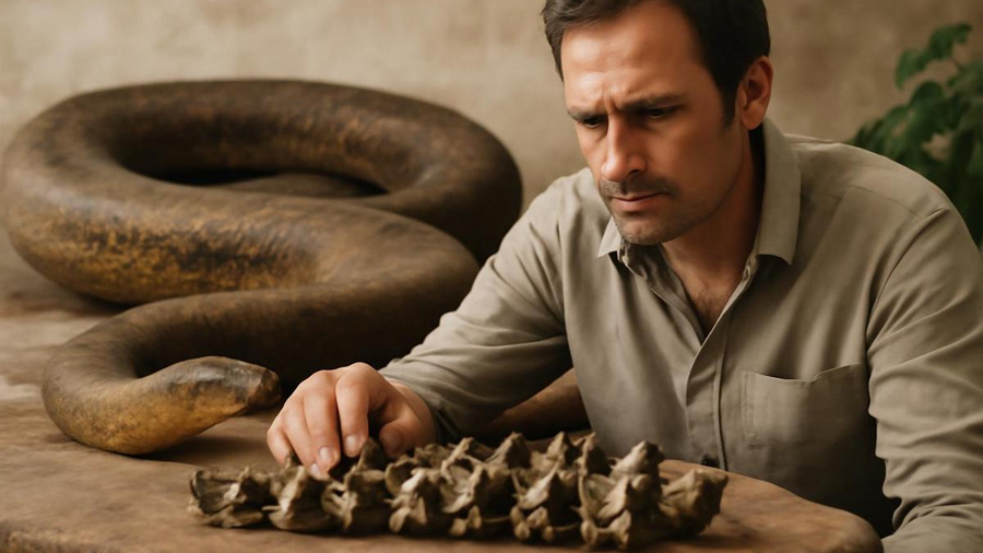 Descubren una serpiente antigua de 15 metros en India, una de las más grandes de la historia
