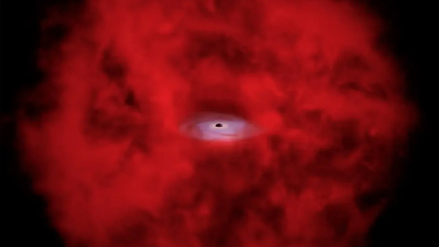 Descubren que uno de los enigmáticos ‘puntos rojos’ observados en el universo temprano a 11800 millones de años luz está emitiendo rayos X
