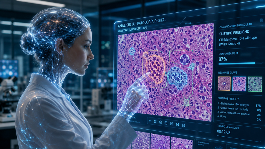 Inteligencia artificial diagnosticando tumores cerebrales en minutos en vez de en semanas