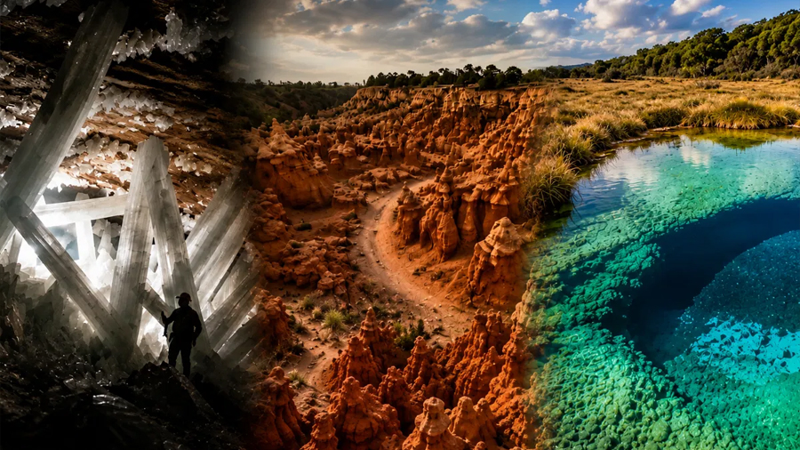 Las Cuevas de Naica y otros 8 lugares que parecen de otro planeta, pero están en México