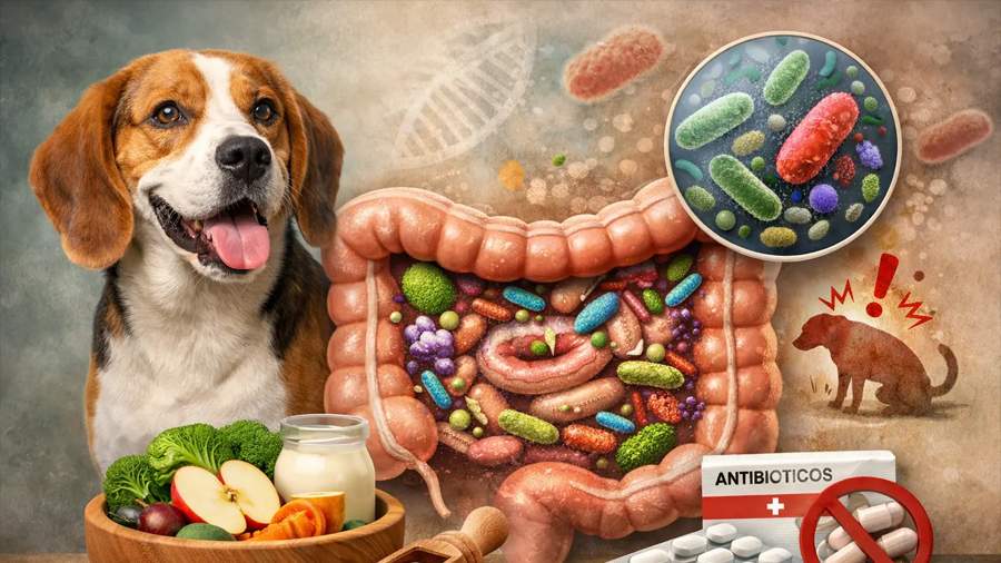 Cómo influye la alimentación en la microbiota intestinal de los perros