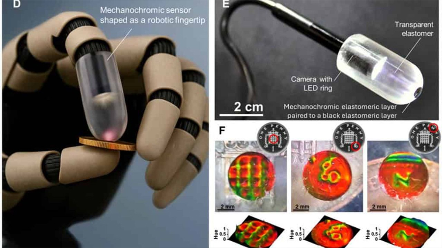 Investigadores crean un material que cambia de color al tacto y reproduce hasta los detalles de una huella digital