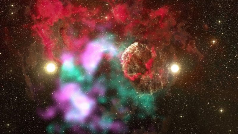 Dos estrellas del mismo sistema explotaron ambas como supernova