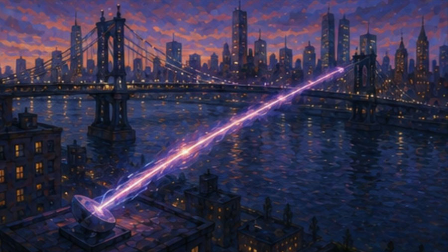 Investigadores logran una red cuántica de 13 millas en pleno aire de Nueva York sin cables de fibra