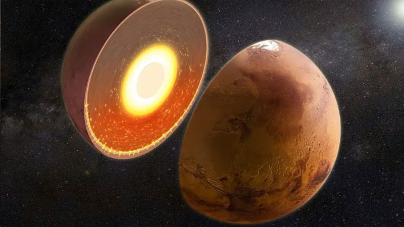 Descubren una enorme anomalía térmica bajo el hemisferio sur de Marte