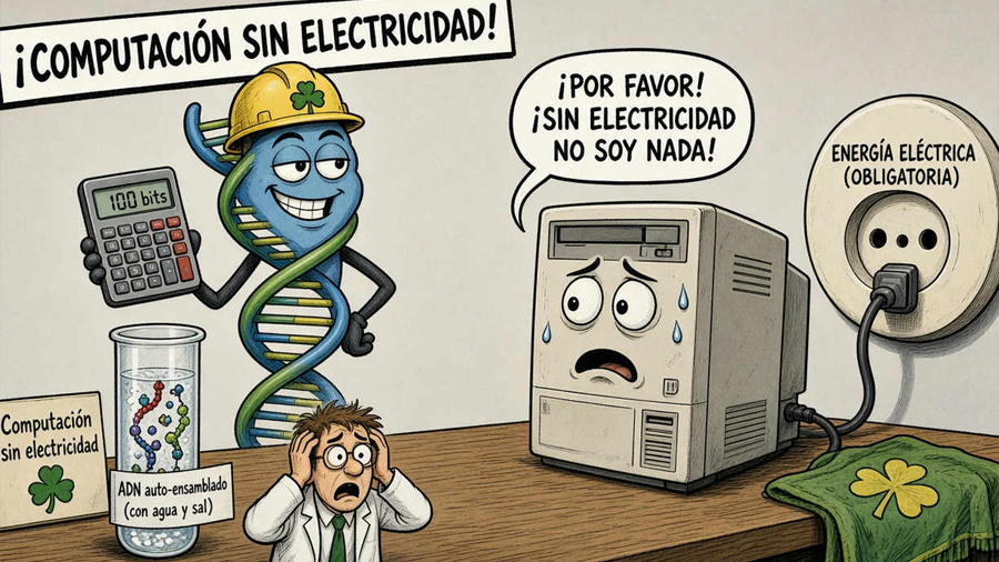 Investigadores crean una computadora de ADN capaz de realizar cálculos de 100 bits sin electricidad